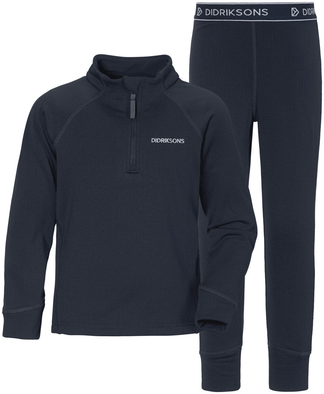 Kids Jadis 2-Piece Base & Mid Layering Set – Fleece Lined | Didriksons #color_navy