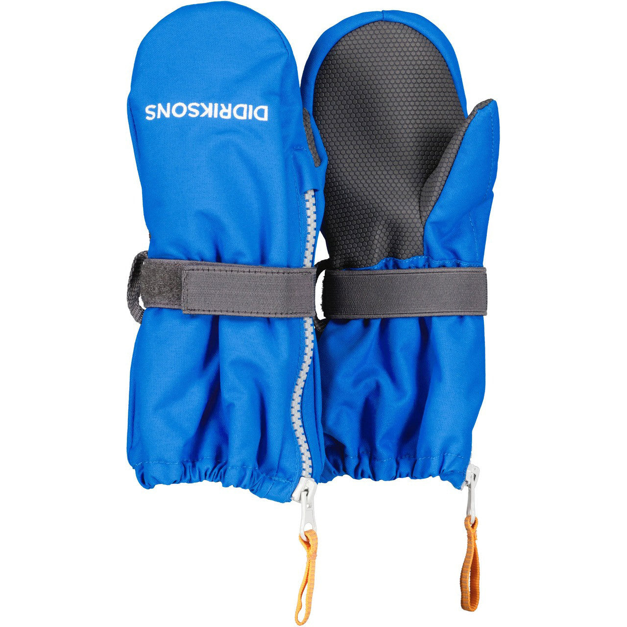 Kids Biggles Zip Winter Mittens – Insulated, Waterproof | Didriksons #color_caribbean-blue