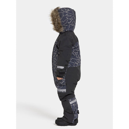 Kids Bjarven Waterproof Winter Snowsuit-Reflective Print – Insulated | Didriksons 
