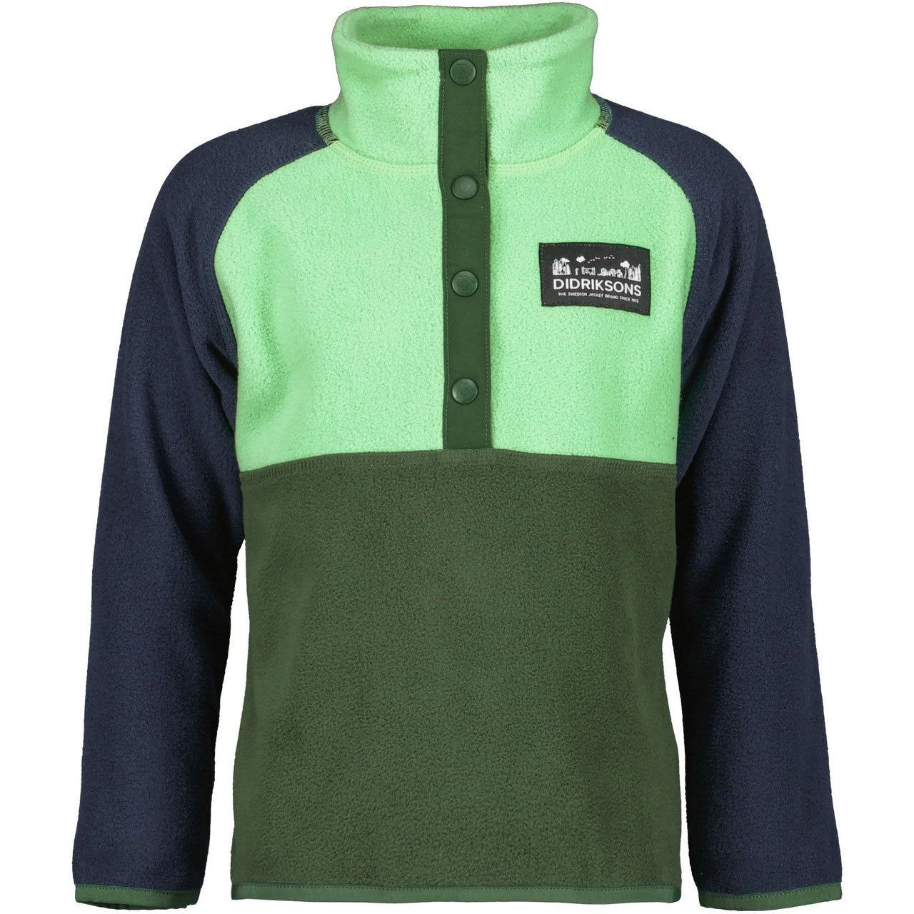 Monte Half Button Fleece Jacket #color_pine-green