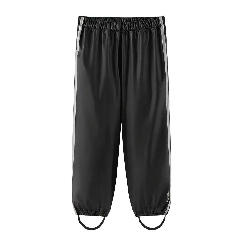 Kids Waterproof Oja Unlined Rain Pants - Pull On, PU | Reima #color_black