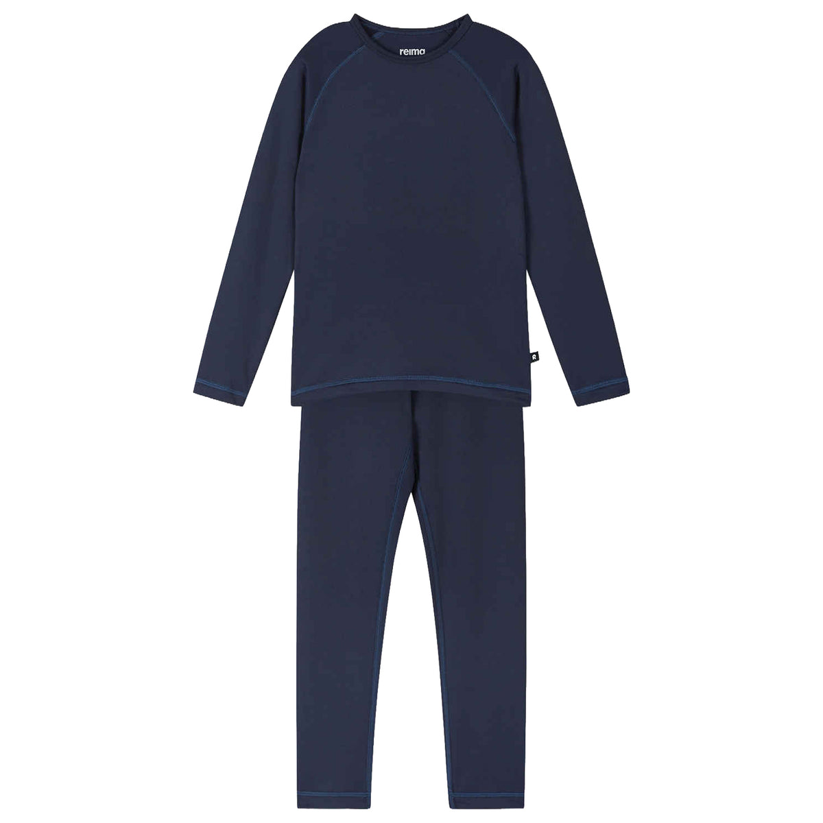 Kids Thermal Base Layer Set – Reima Lampo Seawool® – Warm & Soft #color_navy