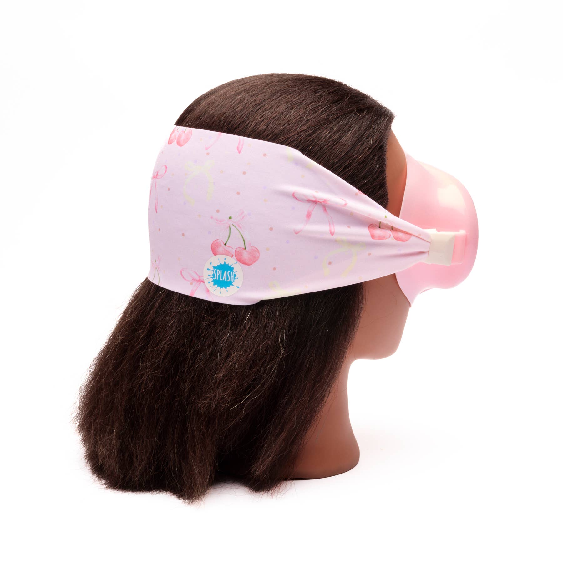 Youth Swim Mask – Splash Place Cherry Charms – Pink Frame & Clear Anti-Fog Lenses