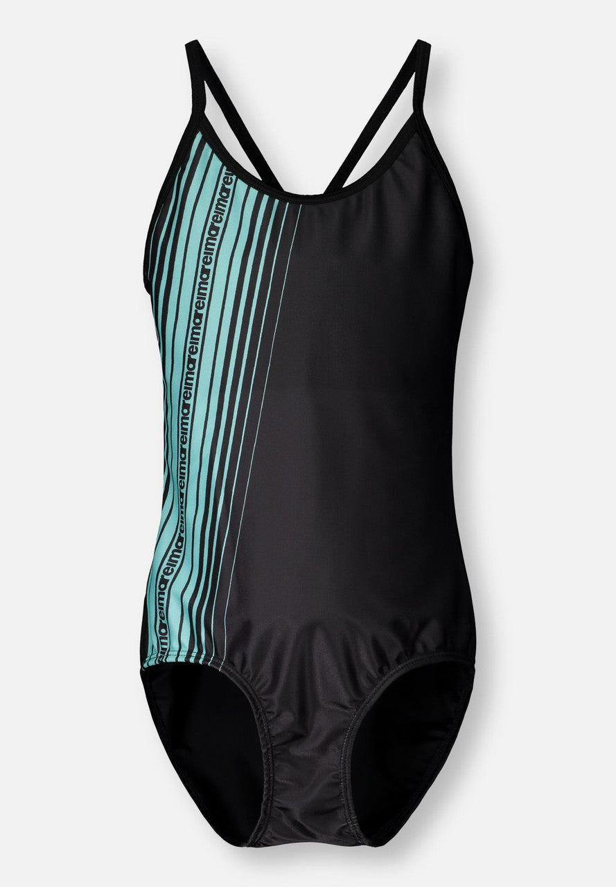 Kids SunProof Tropiikki Swimsuit - UPF 50+ | Reima #color_black