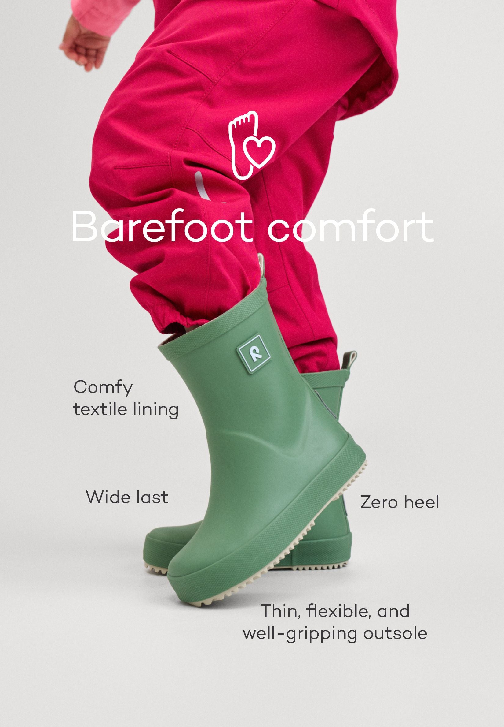 Kids Unlined Ankka Barefoot Rain Boots – Reima