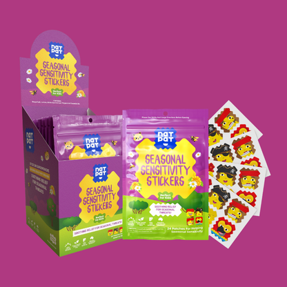 Kids Essential Oil Seasonal Stickers – NatPat Seasonal Discomfort Stickers – 24 Pack