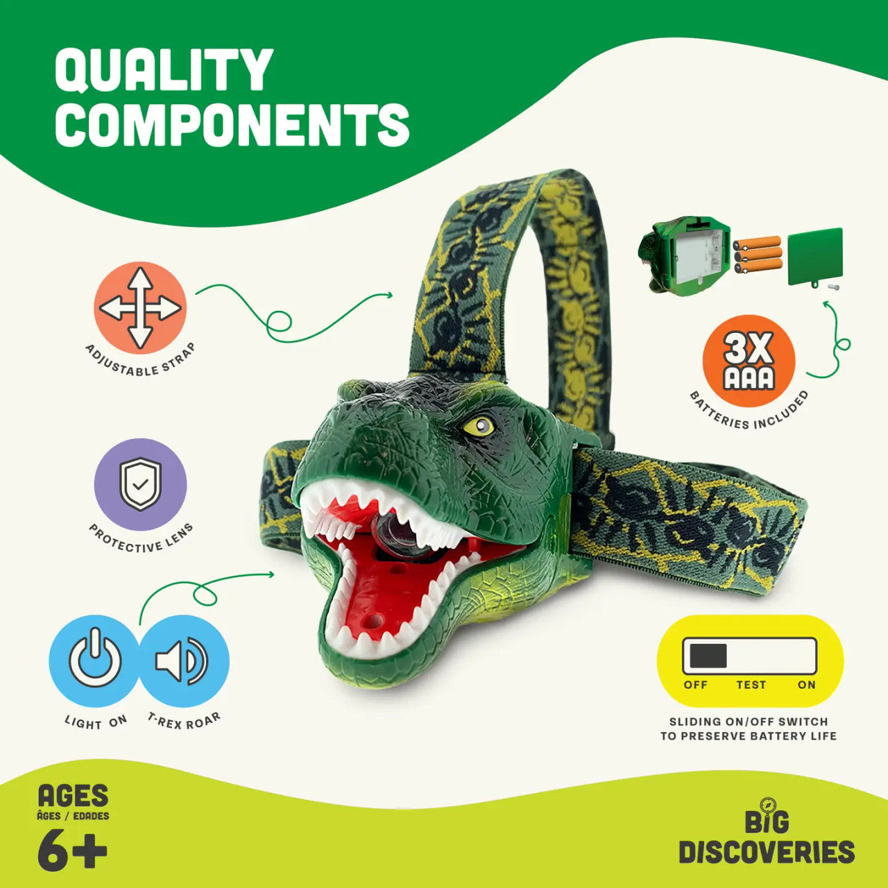 Dinobryte Dinosaur Headlamp