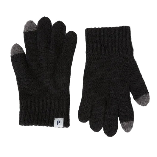 Kids Touchscreen Sensitive Wool Glove | Polarn O. Pyret | #color_black