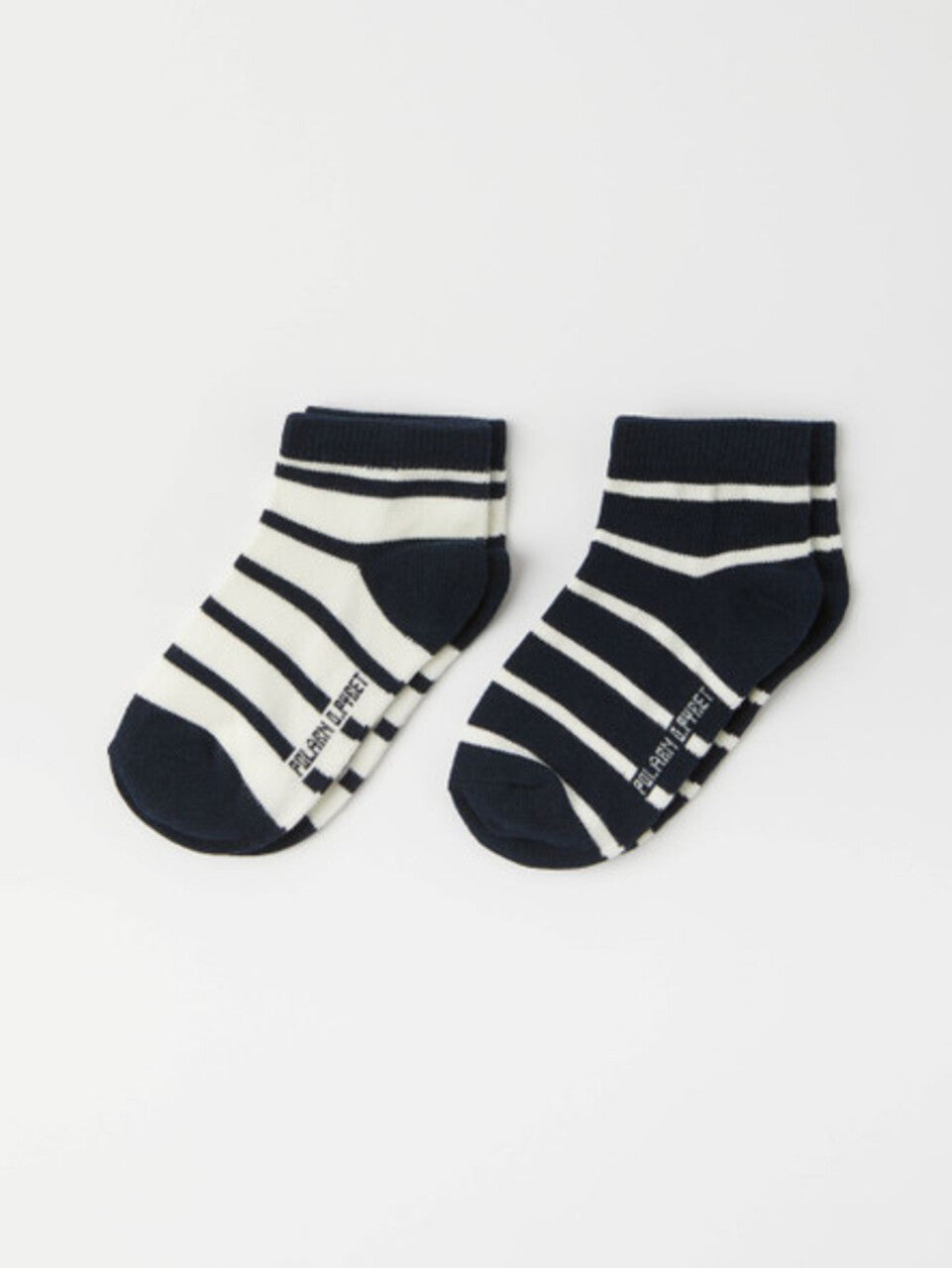 Kids Unisex Gots 2-Pack No Show Socks | Polarn O. Pyret #color_dark-sapphire
