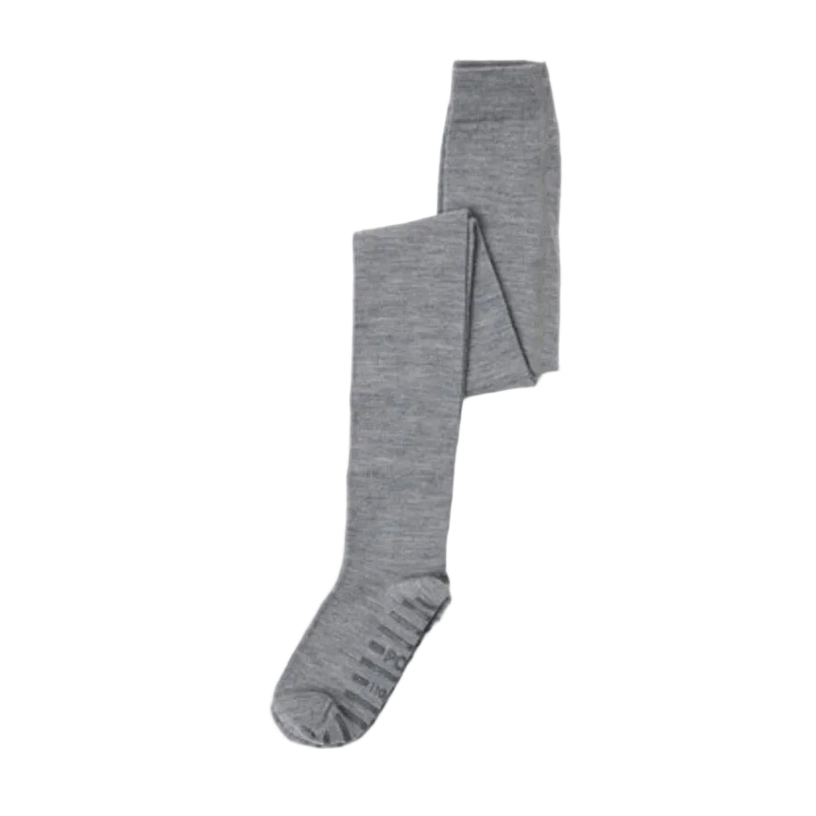 Kids Anti Slip Wool Tights | Polarn O. Pyret | #color_grey-melange