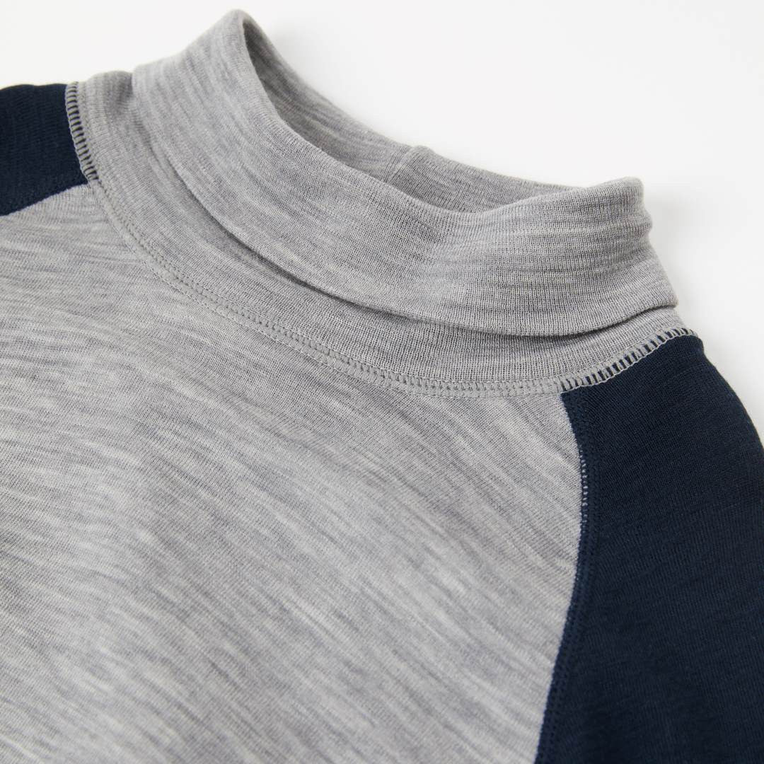 Kids Merino Wool Roll Neck Top | Polarn O. Pyret | 