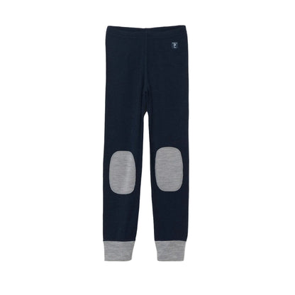 Kids Knee Patch Merino Wool Leggings | Polarn O. Pyret | 