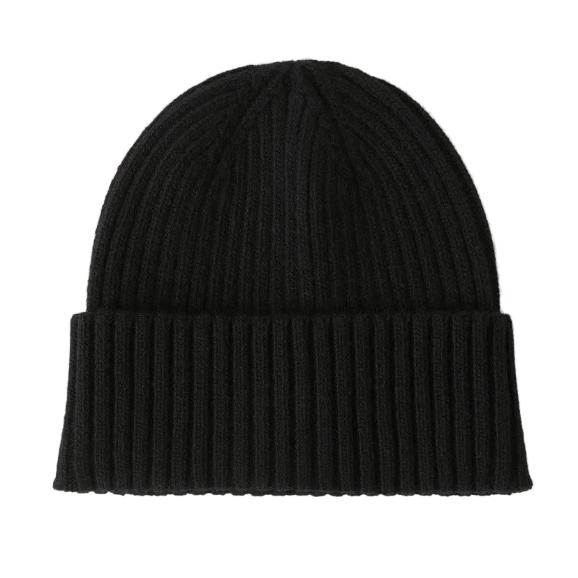 Kids Double Knit Wool Beanie | Polarn O. Pyret | #color_black