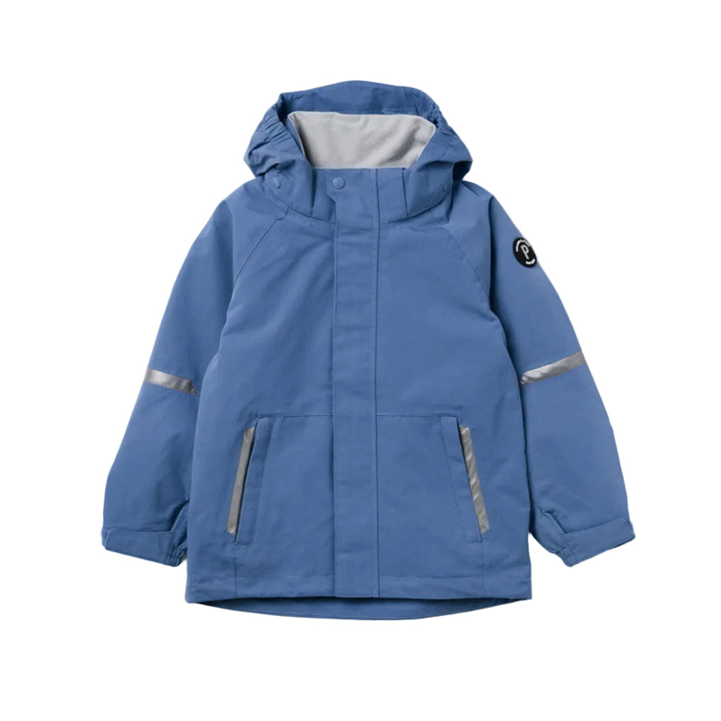 Kids Classic Waterproof Eco Shell Jacket | Polarn O. Pyret | #color_blue-horizon