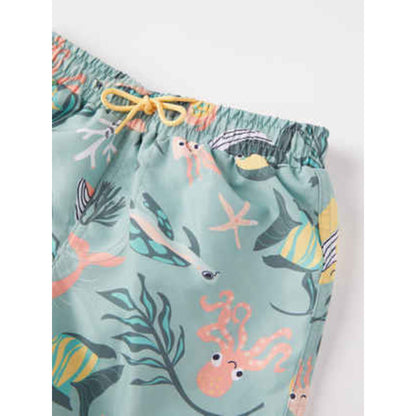 Kids Swim Shorts - Big Sea Print | Polarn O. Pyret | 