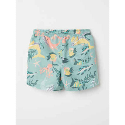 Kids Swim Shorts - Big Sea Print | Polarn O. Pyret | 