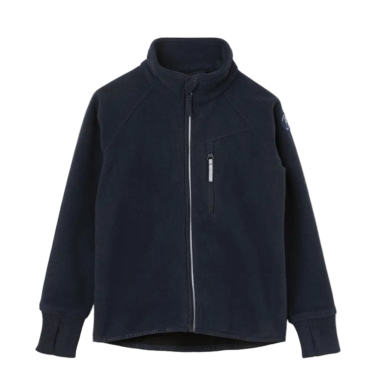 Kids Eco Wind Fleece Jacket | Polarn O. Pyret | #color_dark-sapphire