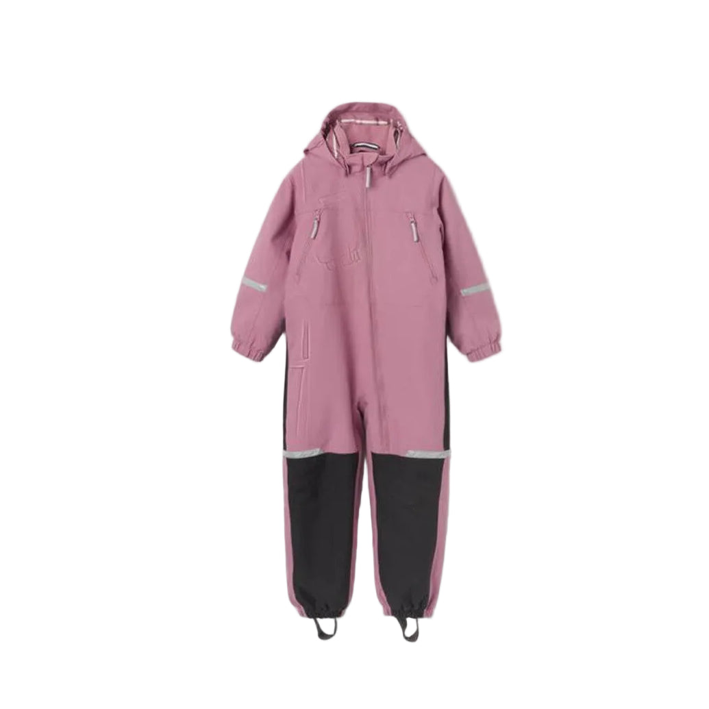 Kids Waterproof Shell Rain Suit With Removable Fleece Liner - 2 | Polarn O. Pyret | #color_heather-rose