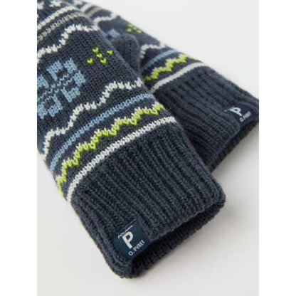 Kids Soft Scandi Jacquard Merino Wool Mitten | Polarn O. Pyret | 