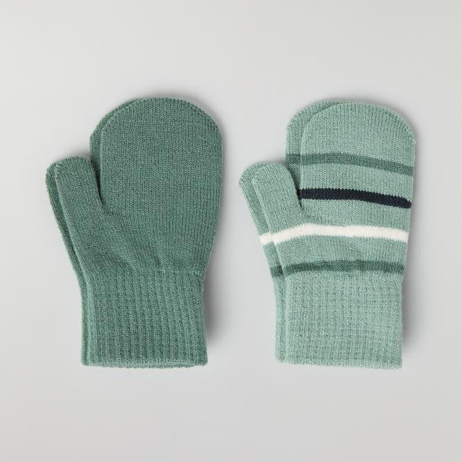 Kids 2-Pack Stretch Knit Mittens – Polarn O. Pyret Magic Mittens – Toddler_#color_chinois-green