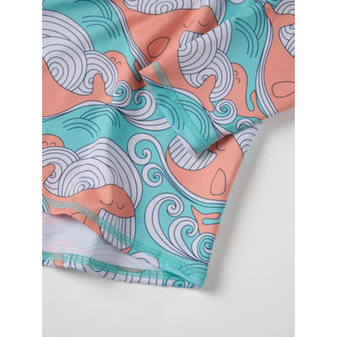 Kids UV Rash Guard Top - Happy Whale Print | Polarn O. Pyret | 