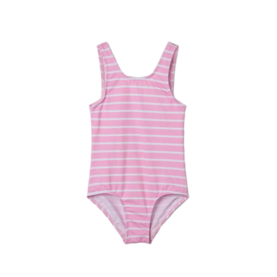 Kids Tank Suit - Seasonal Stripe Print | Polarn O. Pyret | #color_prism-pink