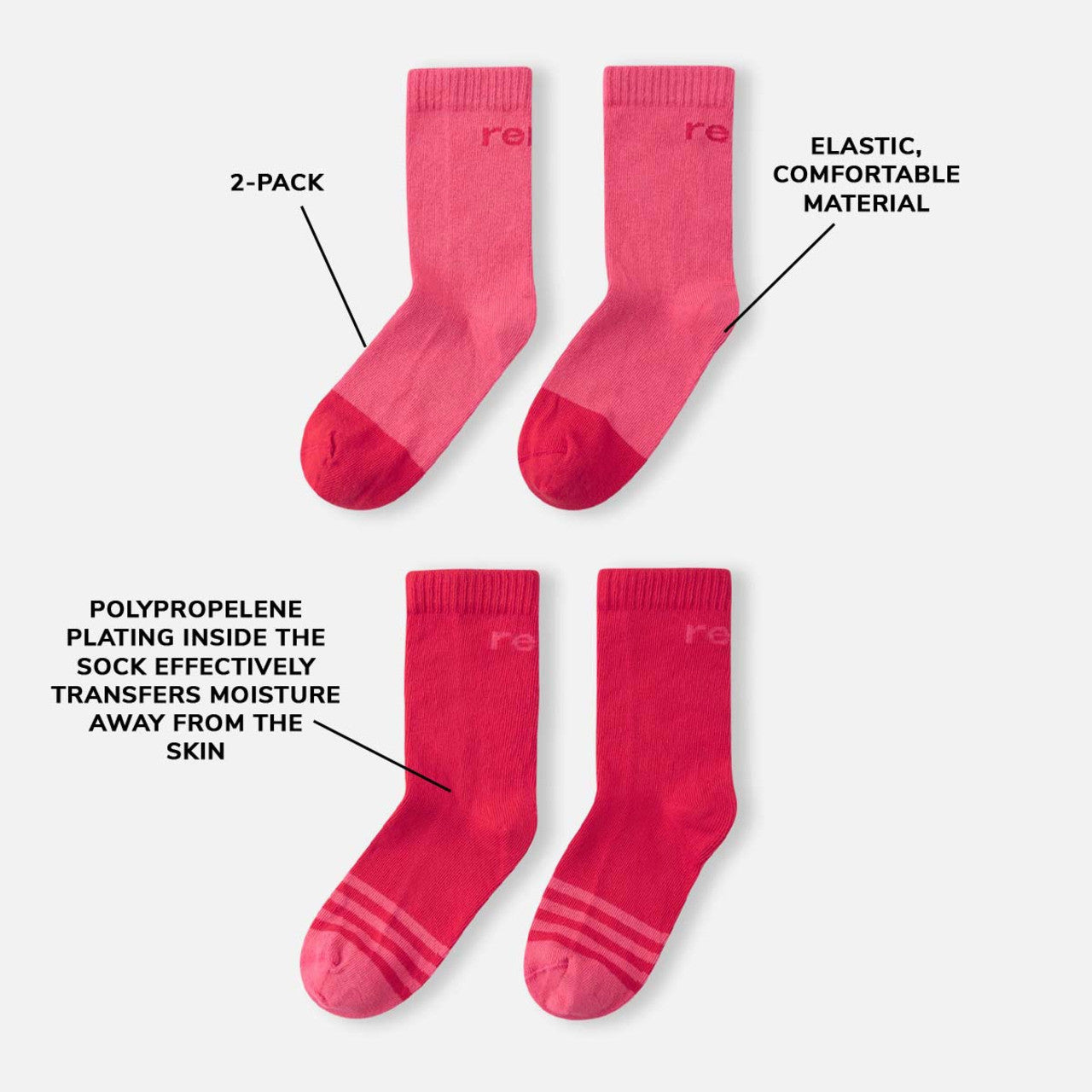 Kids Organic Cotton Blend Jalkaan Socks | Reima 