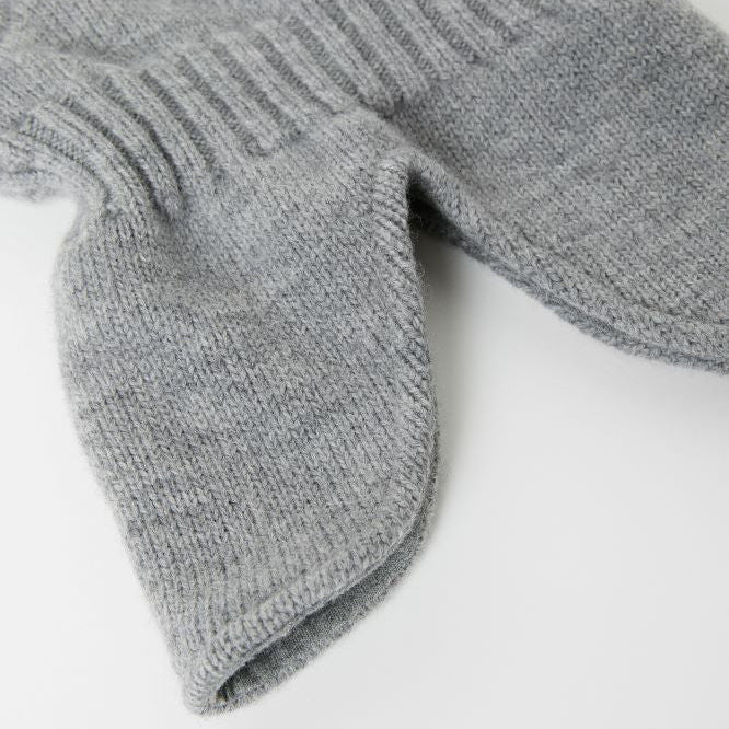 Kids Peaked Brim Wool Balaclava | Polarn O. Pyret #color_grey-melange