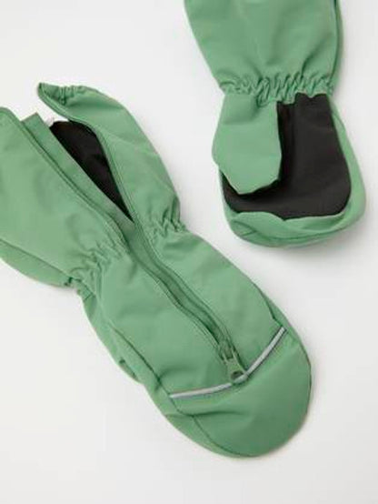 kids-easy-zip-fleece-lined-shell-cuff-mittens-polarn-o-pyret | 