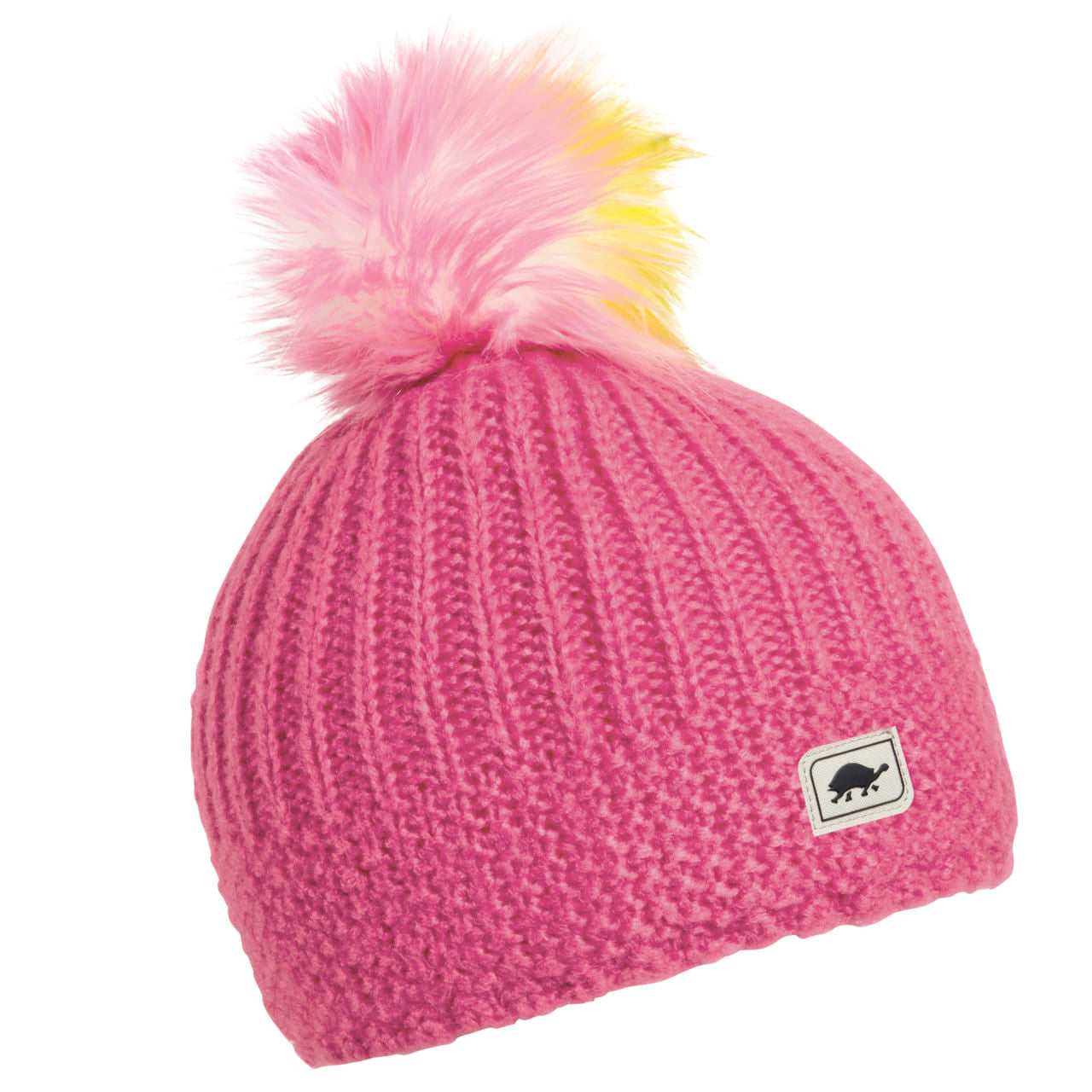 Kids Suzie Pom Beanie #color_hot-hot-pink