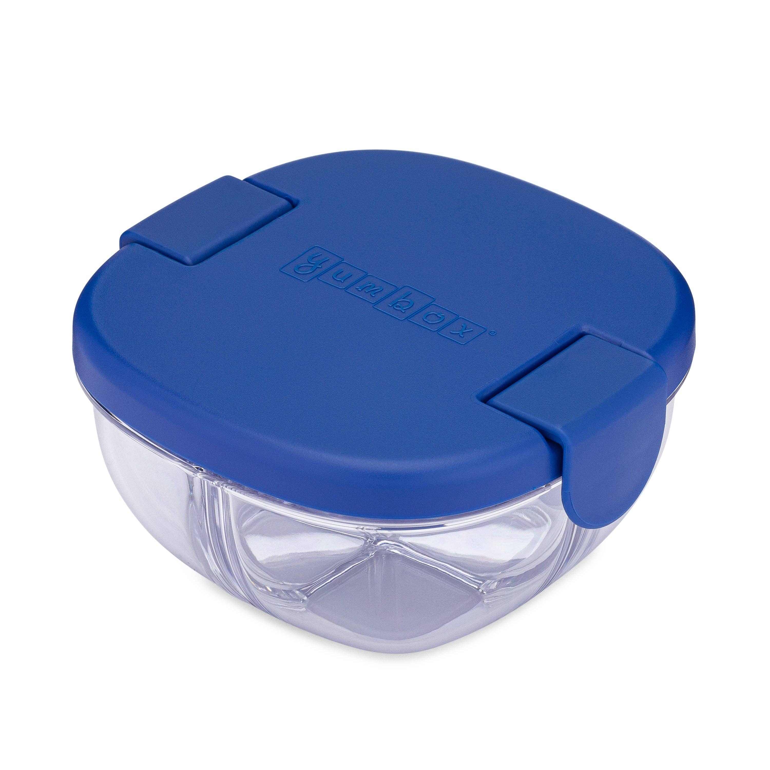 Leakproof Snack Bowl with 3 Compartment - Navy Blue