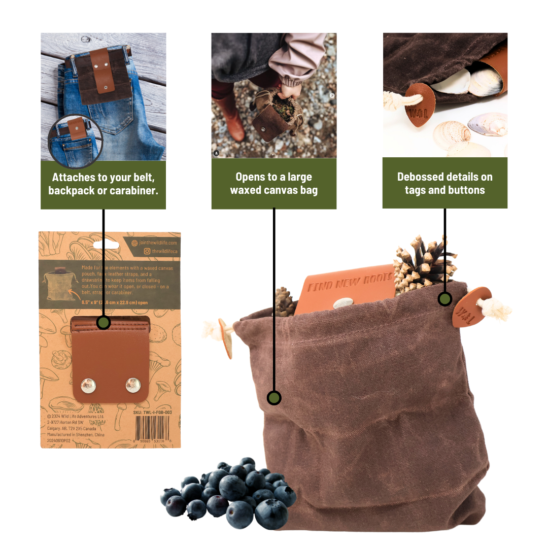 Find New Roots Waxed Canvas Foraging Bag