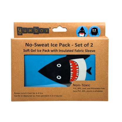 Lunch Box Gel Ice Packs 2-Pack – Yumbox No-Sweat – Monster & Shark Sleeves