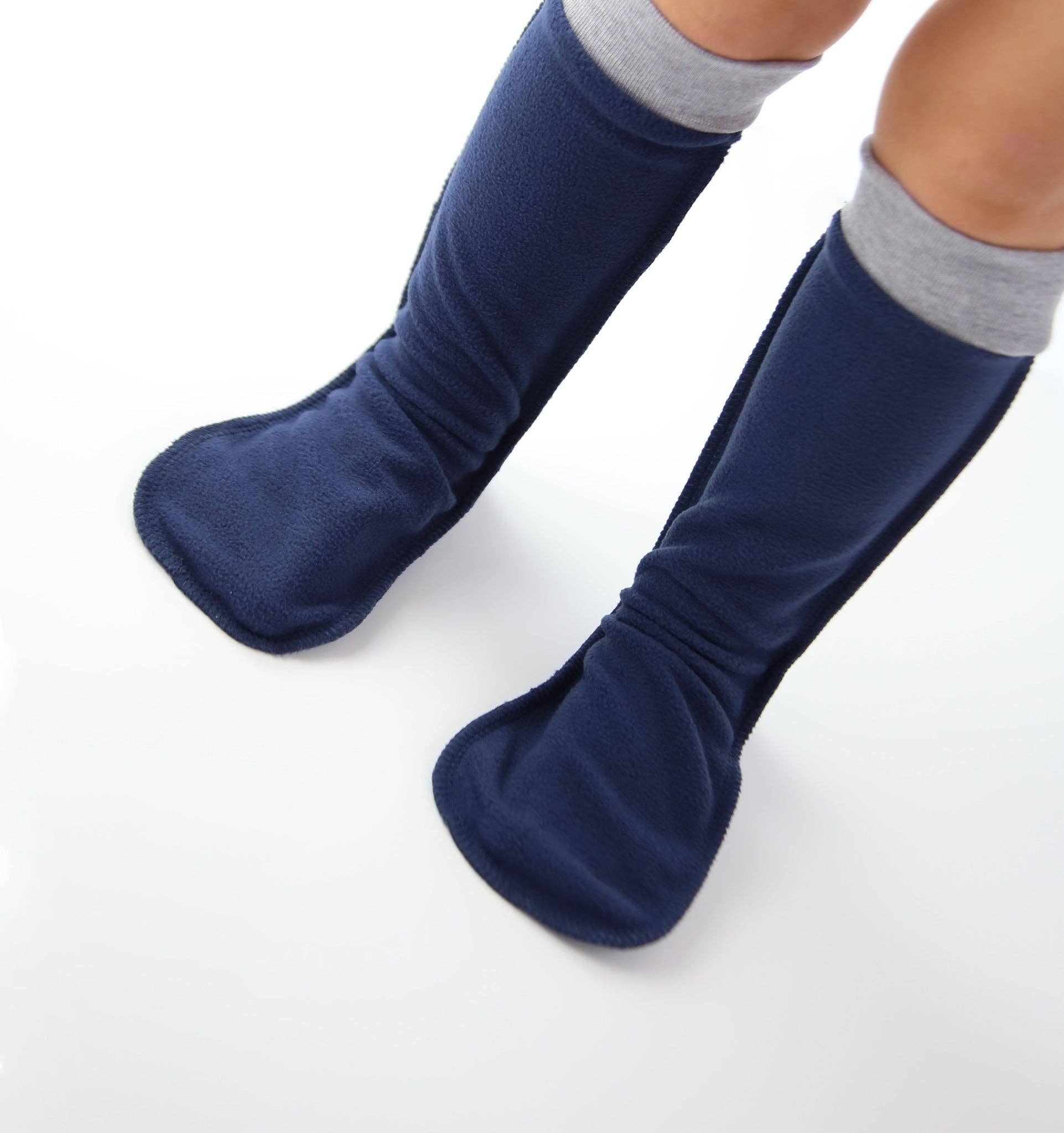 Kids Fleece Socks - Navy