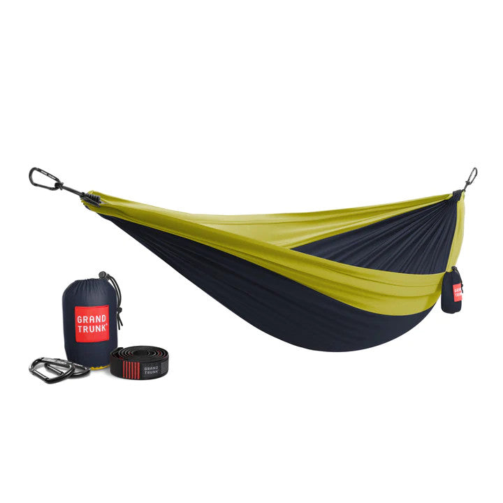 Double Hammock with Suspension Straps | Grand Truck | #color_navy-green