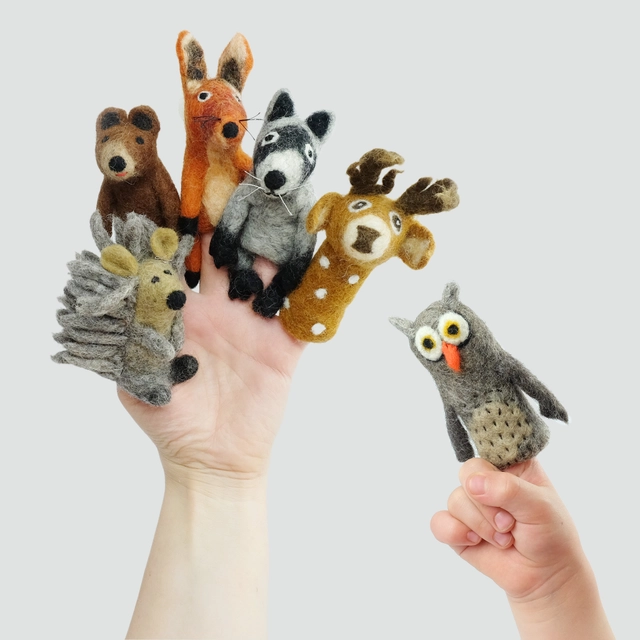 Felt Finger Puppets - Forest Friends 6 Pieces