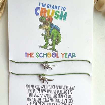 Back to School Think of Me Bracelets- Dino Crush