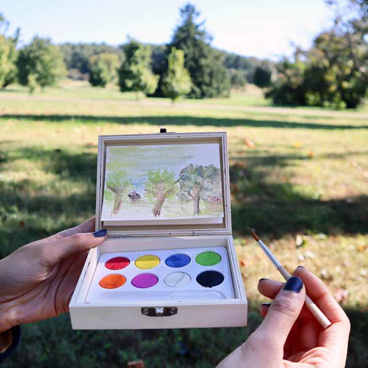 Pocket Watercolor Paint Kit – Huckleberry by Kikkerland, view 2