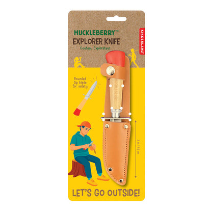 Explorer Scout Knife with Sheath – Huckleberry by Kikkerland, view 3