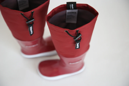 Kids Rain Boots with Above Knee Waders-Merlot 