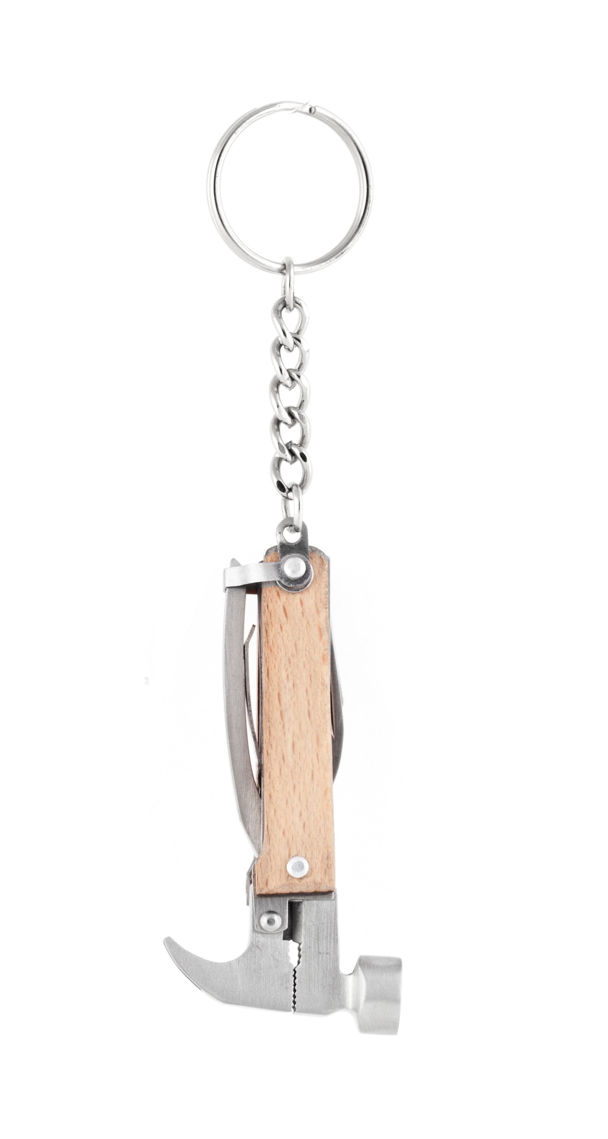 Wood Mini Hammer Multi-Tool | Compact 8-in-1 Pocket Tool