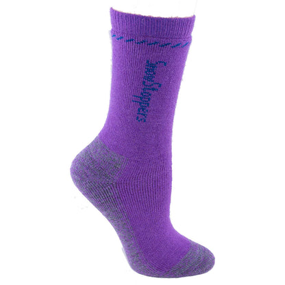 Kids Alpaca Wool Striped Crew Socks - Breathable, Warm | SnowStoppers 