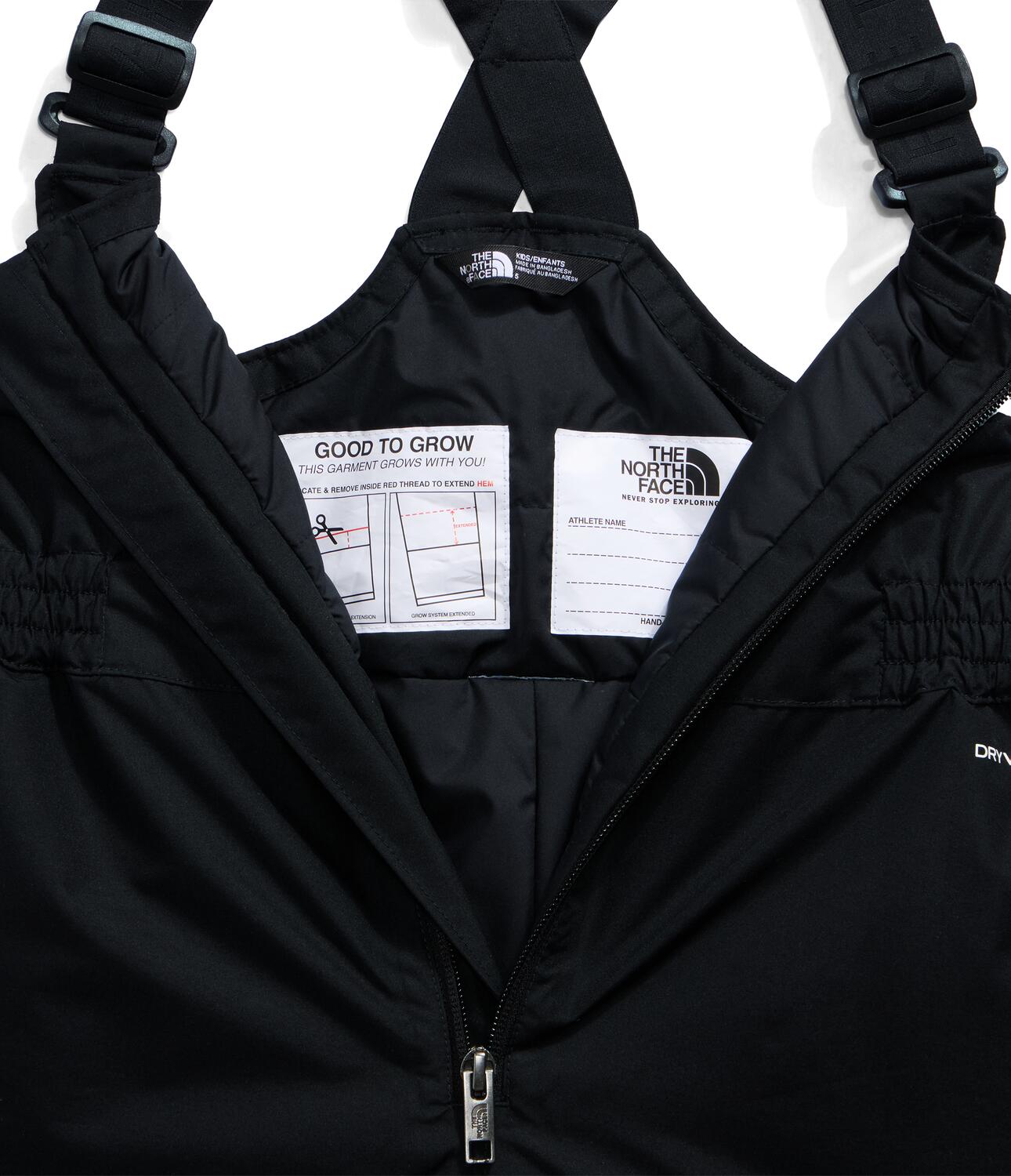 Kids Waterproof Insulated Snow Bibs – The North Face Freedom – Extendable_