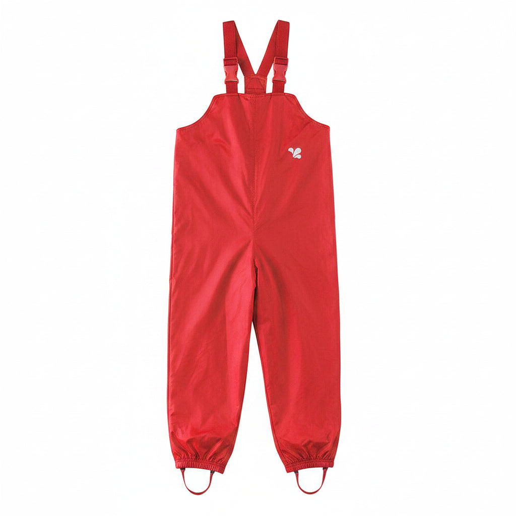 Kids Waterproof Originals Rain Bibs - Unlined, Suspender | Muddy Puddles #color_red