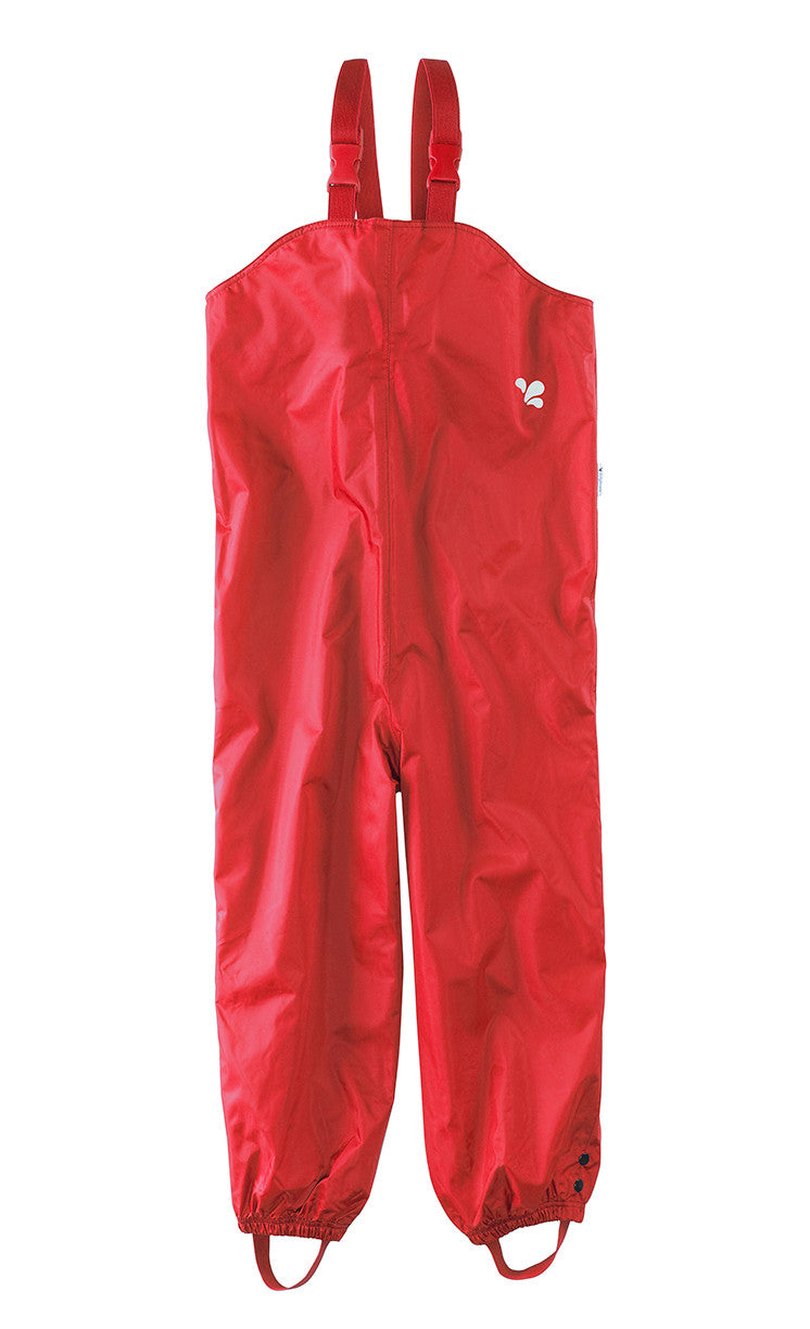 Kids Waterproof Originals Rain Bibs - Unlined, Suspender | Muddy Puddles #color_red