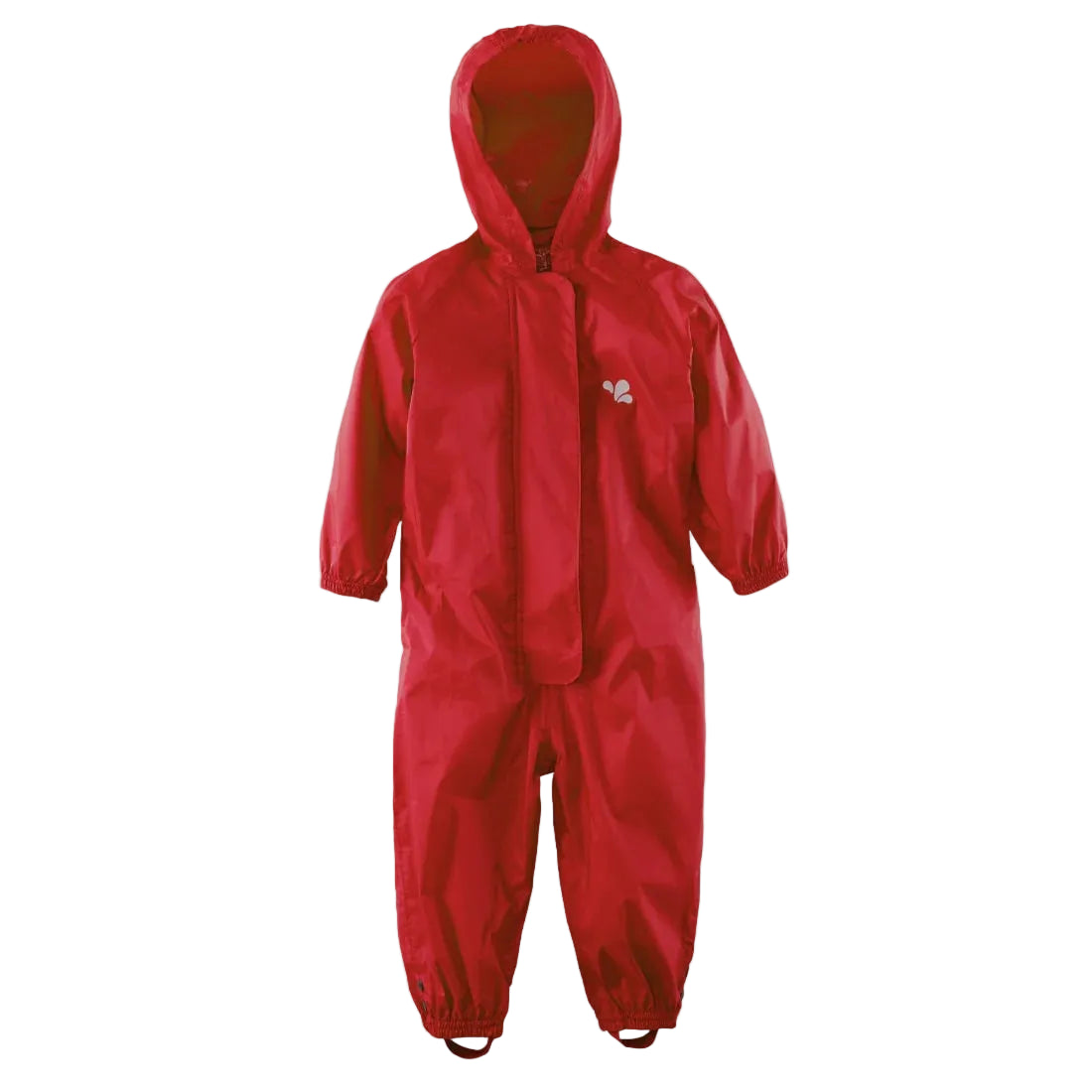 Kids Waterproof Rain Suit Originals All-in-One - Unlined Puddle Suit, Zip and Storm Flap | Muddy Puddles #color_red