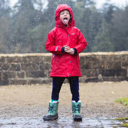 Kids Fleece Lined Puddleflex Rain Jacket - Waterproof, Warm, PU | Muddy Puddles 