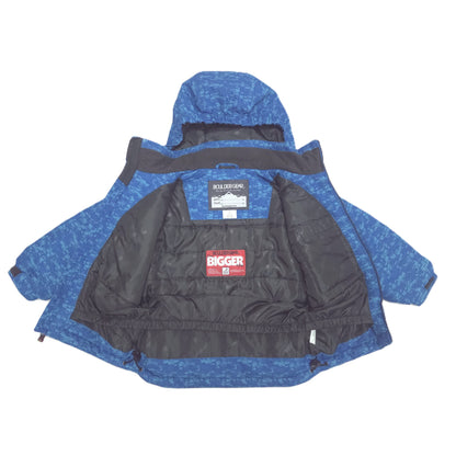 blue ski jacket open