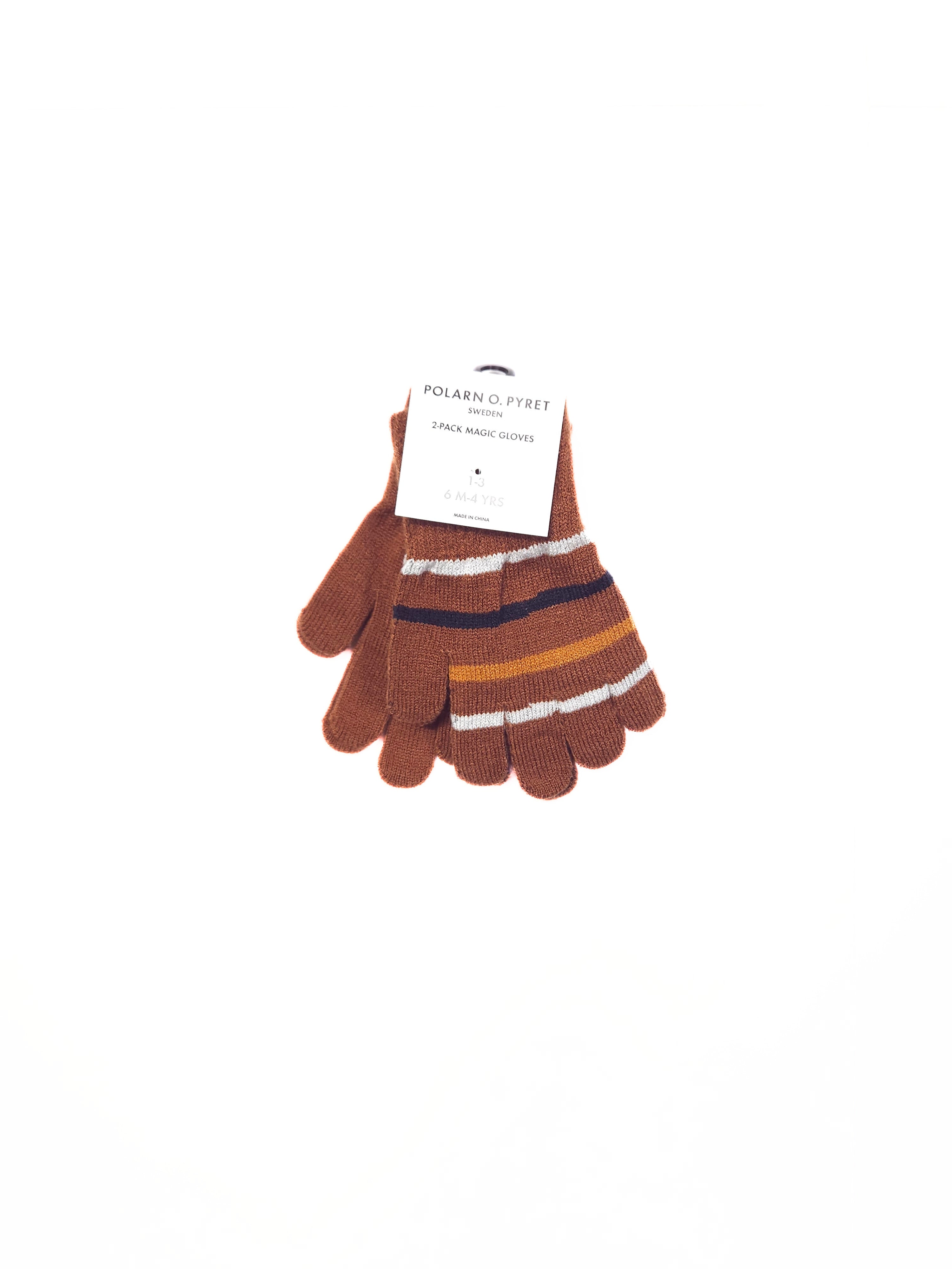 Knitted stretch gloves 2 PAIRS