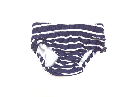 ODSS (Re)PLAY 125950 - Polarn O. Pyret Reusable Swim Diaper. Size 6-12M FRONT navy striped